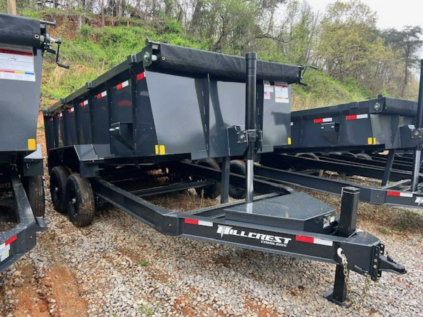 NewHillcrest Dump 7x14 14K 40" W/ Hyd Jack & HD Tube Ramps - Image 12