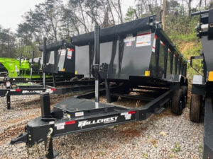 NewHillcrest Dump 7x14 14K 40" W/ Hyd Jack & HD Tube Ramps