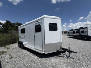 2026 HOMESTEADER STALLION 213SB 2 HORSE SLANT LOAD - BUMPER