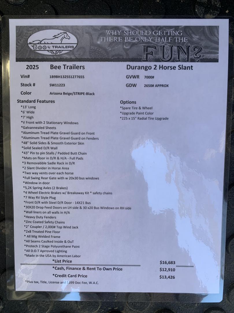 2025 BEE TRAILERS 2 HORSE BUMPER PULL - Image 11