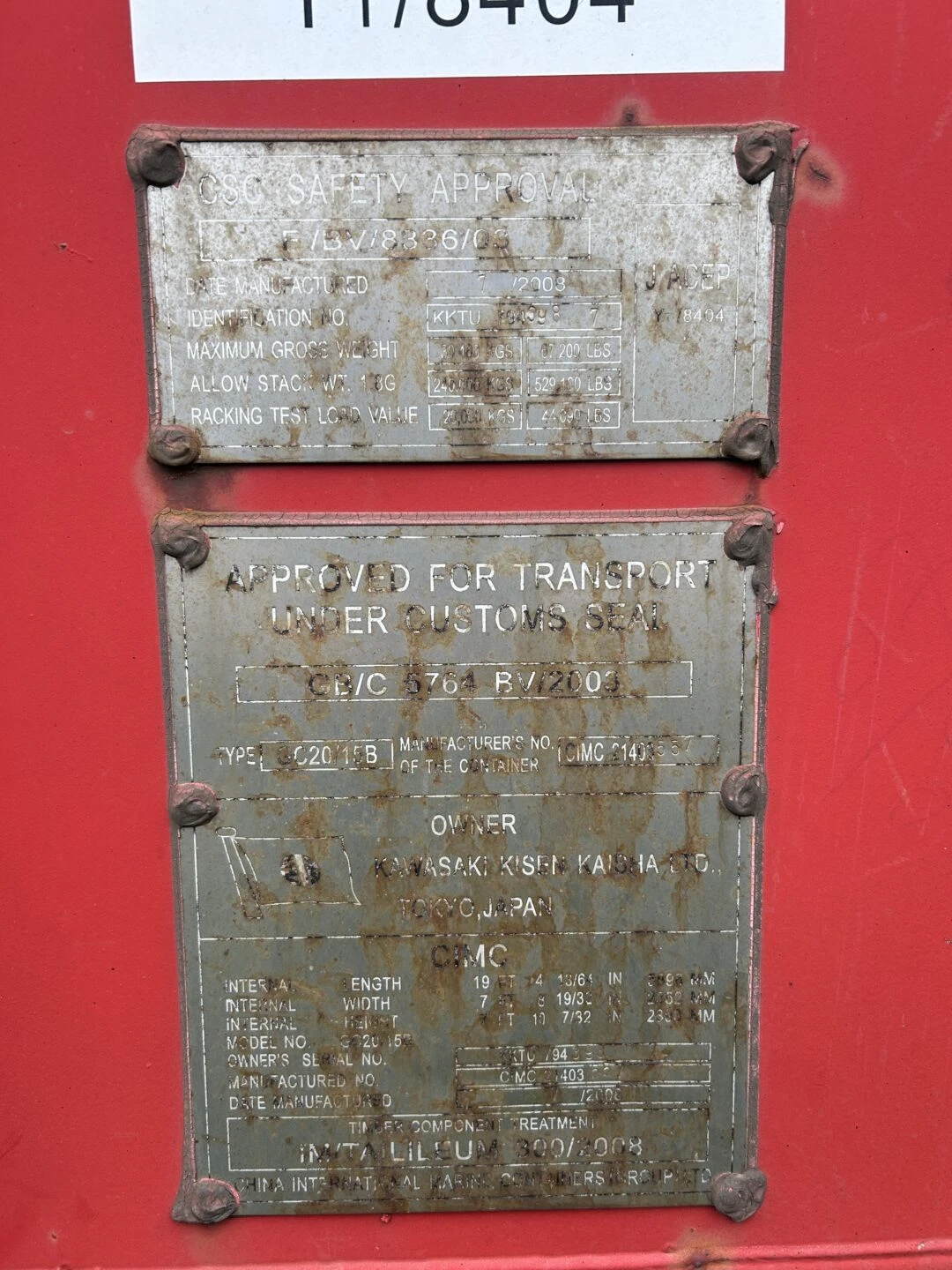 20' Shipping Container CCR18113 - Image 4